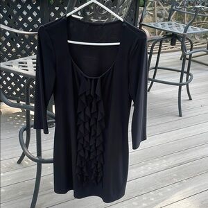 Elegant Black Ruffle Dress